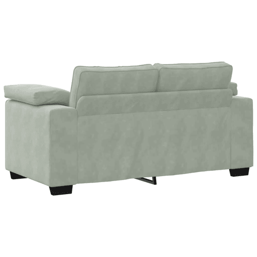 Sofá-luvas, Sofá fixo 120 cm veludo cinzento-claro Sofá-luvas, Sofá fixo 120 cm veludo cinzento-claro