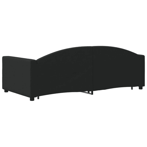 Sofá-cama, Sofá conversível com gavetão 90x190 cm tecido preto