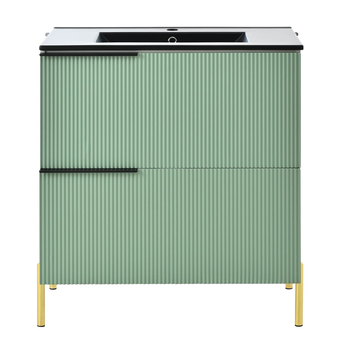 Mueble lavabo baño 1 seno - con cajones, mdf, organizador, cerámica - verde