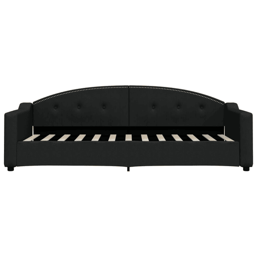 Sofá-cama, Sofá conversível com colchão 80x200 cm tecido preto Sofá-cama, Sofá conversível com colchão 80x200 cm tecido preto