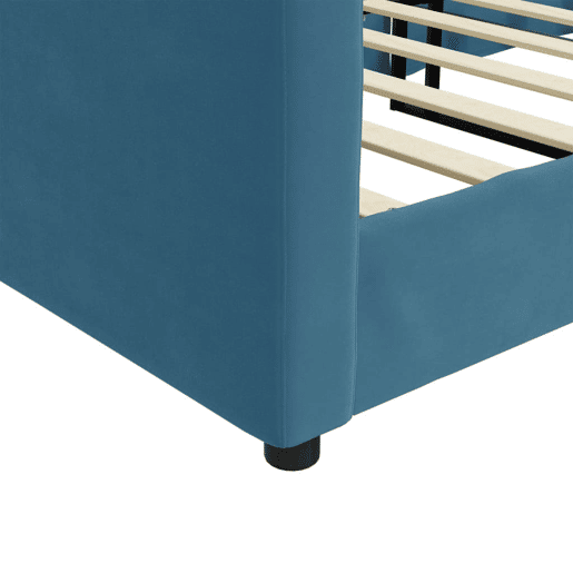 Sofá-cama, Sofá conversível 90x200 cm veludo azul Sofá-cama, Sofá conversível 90x200 cm veludo azul
