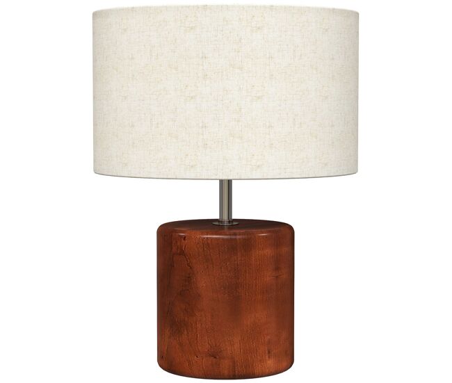Homcom lámpara de mesa rústica, lámpara de mesita de noche con base de madera, pantalla de lino, interruptor basculante, para dormitorio, salón, e27,