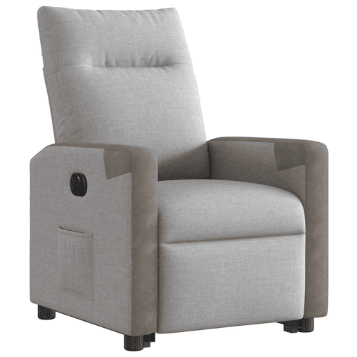 Poltrona reclinável - Poltrona relax elétrica tecido cinzento-nublado