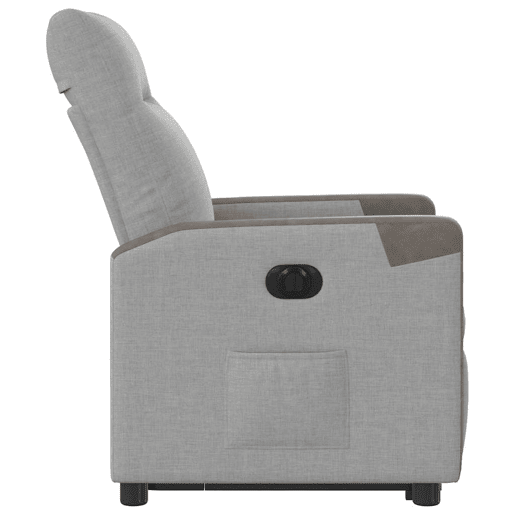 Poltrona reclinável - Poltrona relax elétrica tecido cinzento-nublado