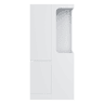 Armário 70x40x170 cm - com gavetas e compartimentos, área aberta para roupas, 1 porta - Branco