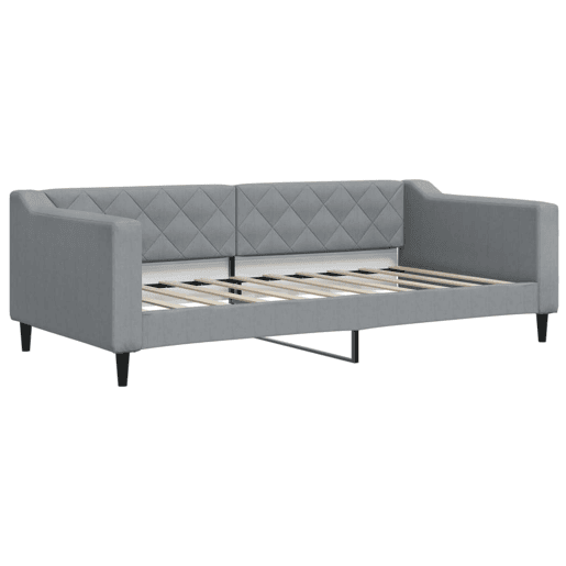 Sofá-cama, Sofá conversível 90x190 cm tecido cinzento-claro Sofá-cama, Sofá conversível 90x190 cm tecido cinzento-claro