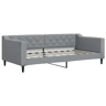 Sofá-cama, Sofá conversível 90x190 cm tecido cinzento-claro