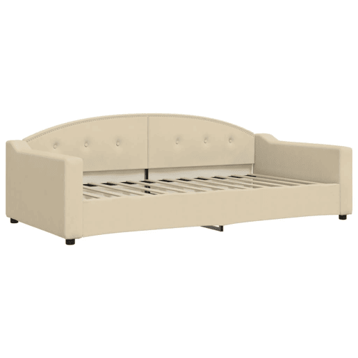 Sofá-cama, Sofá conversível 100x200 cm tecido cor creme Sofá-cama, Sofá conversível 100x200 cm tecido cor creme