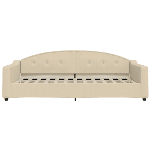 Sofá-cama, Sofá conversível 100x200 cm tecido cor creme Sofá-cama, Sofá conversível 100x200 cm tecido cor creme