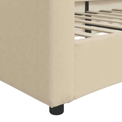 Sofá-cama, Sofá conversível 100x200 cm tecido cor creme Sofá-cama, Sofá conversível 100x200 cm tecido cor creme