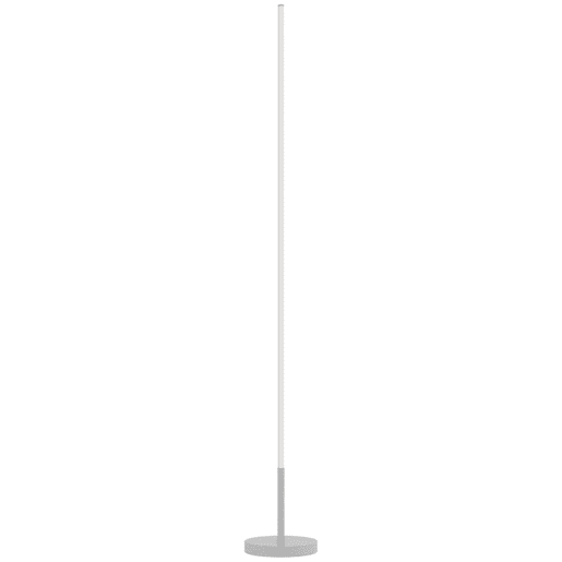 HOMCOM Candeeiro de Pé Moderno Candeeiro de Pé Sala de Estar com Brilho e Temperaturas de Cor Ajustáveis 3000K-6000K Controlo Remoto Temporizador para Quarto Escritório Decoração Ø20x150 cm Prata