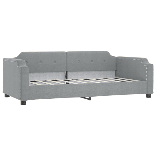 Sofá-cama, Sofá conversível 80x200 cm tecido cinzento-claro