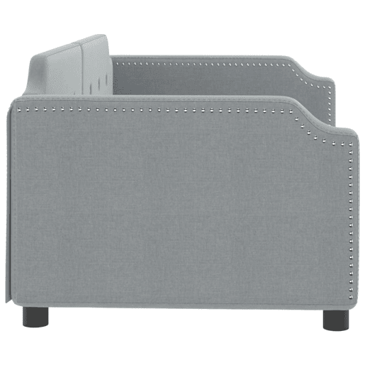Sofá-cama, Sofá conversível 80x200 cm tecido cinzento-claro
