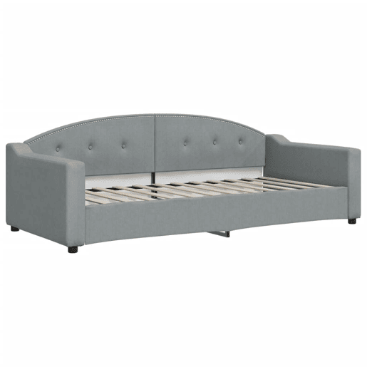Sofá-cama, Sofá conversível 90x200 cm tecido cinzento-claro