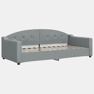 Sofá-cama, Sofá conversível 90x200 cm tecido cinzento-claro