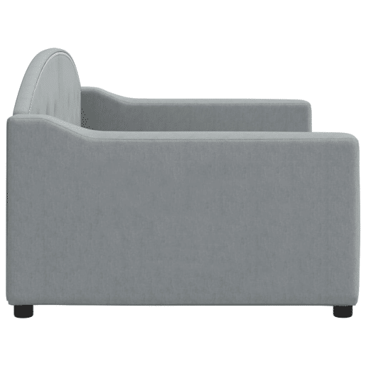Sofá-cama, Sofá conversível 90x200 cm tecido cinzento-claro