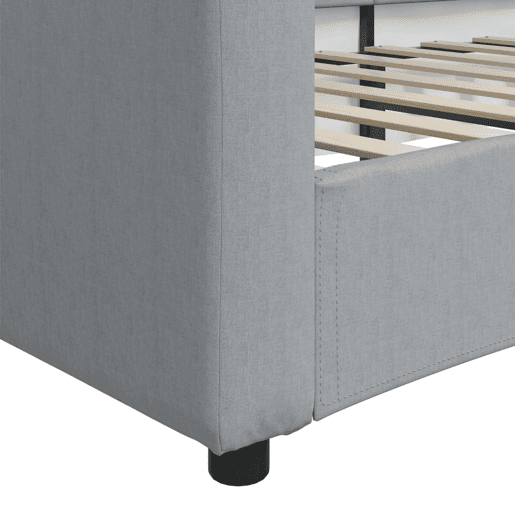 Sofá-cama, Sofá conversível 90x200 cm tecido cinzento-claro