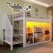Cama alta para niños 255x95 Cama alta para niños 255x95 Blanco