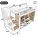 Cama alta para niños 255x95 Cama alta para niños 255x95 Blanco
