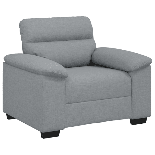 Poltrona, Sofá individual tecido 60 cm cinzento-claro Poltrona, Sofá individual tecido 60 cm cinzento-claro
