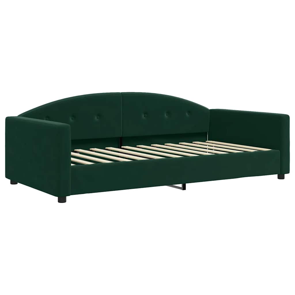 sofa cama - sofa convertible sin colchon terciopelo verde oscuro 100x200 cm