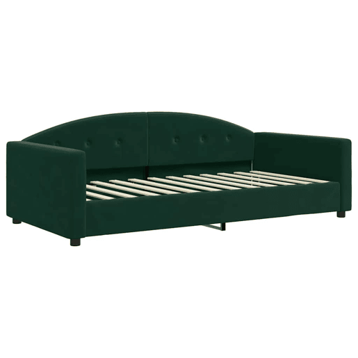 Sofá-cama, Sofá conversível 100x200 cm veludo verde-escuro Sofá-cama, Sofá conversível 100x200 cm veludo verde-escuro