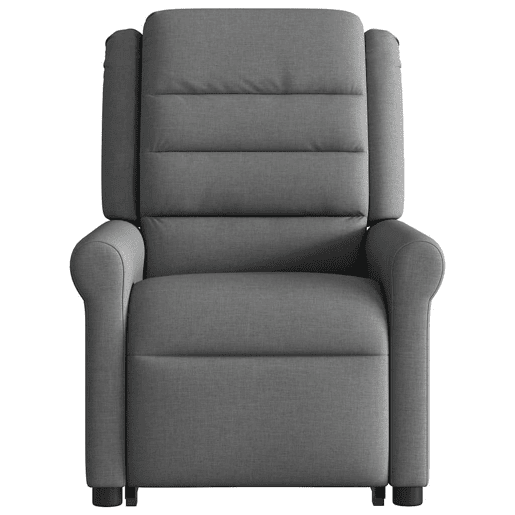 Poltrona elétrica elevatória massagens - Poltrona relax tecido cinzento-escuro