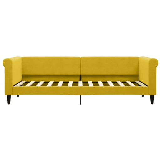 Sofá-cama, Sofá conversível 80x200 cm veludo amarelo