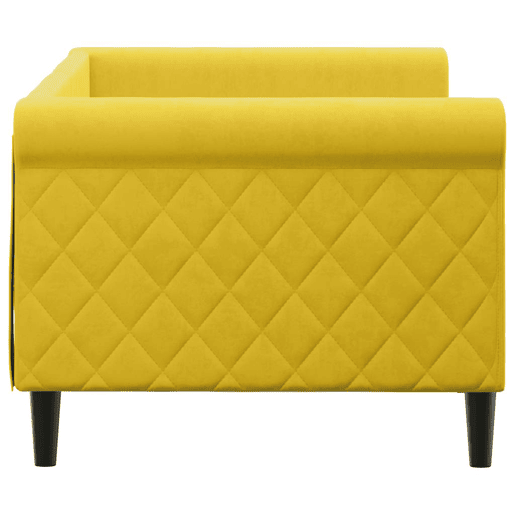 Sofá-cama, Sofá conversível 80x200 cm veludo amarelo