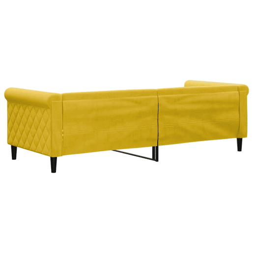 Sofá-cama, Sofá conversível 80x200 cm veludo amarelo