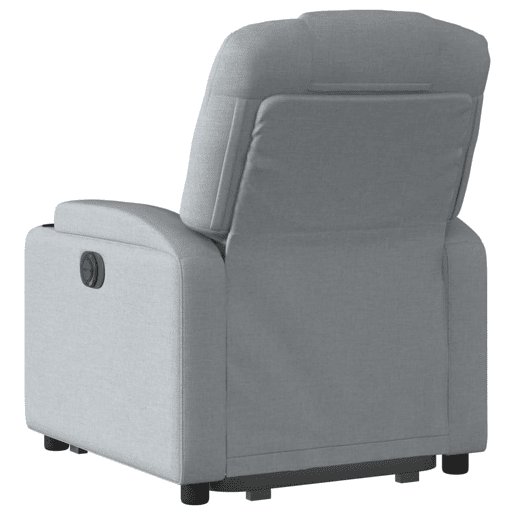 Poltrona reclinável - Poltrona relax elétrica tecido cinzento-claro