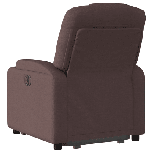 Poltrona reclinável - Poltrona relax elétrica tecido castanho-escuro