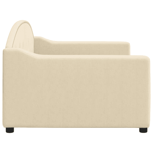 Sofá-cama, Sofá conversível 90x200 cm tecido cor creme Sofá-cama, Sofá conversível 90x200 cm tecido cor creme