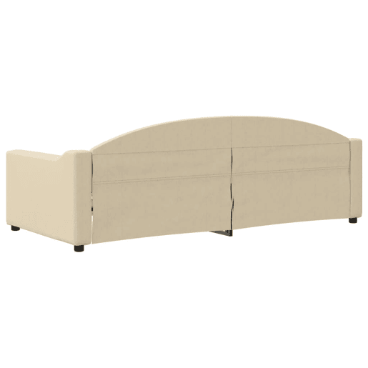 Sofá-cama, Sofá conversível 90x200 cm tecido cor creme Sofá-cama, Sofá conversível 90x200 cm tecido cor creme