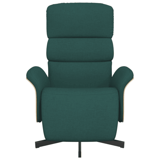 Cadeira reclinável - Poltrona relax com apoio de pés tecido tecido verde-escuro Cadeira reclinável - Poltrona relax com apoio de pés tecido tecido verde-escuro