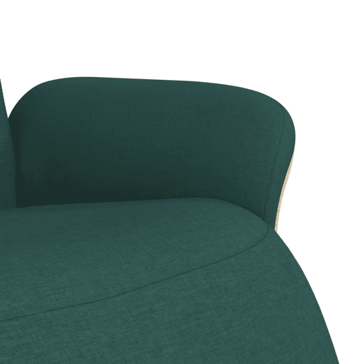 Cadeira reclinável - Poltrona relax com apoio de pés tecido tecido verde-escuro Cadeira reclinável - Poltrona relax com apoio de pés tecido tecido verde-escuro