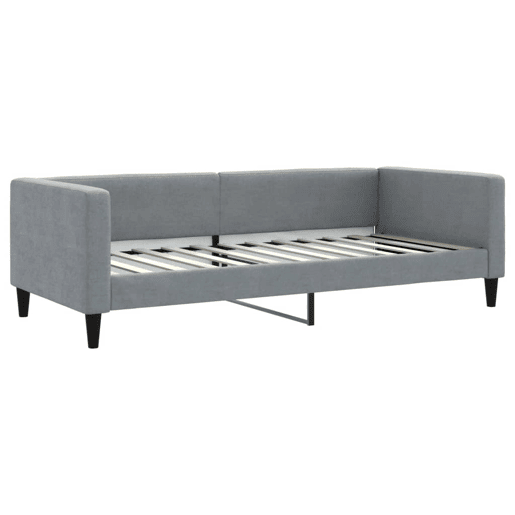 Sofá-cama, Sofá conversível 90x200 cm tecido cinzento-claro Sofá-cama, Sofá conversível 90x200 cm tecido cinzento-claro