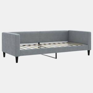 Sofá-cama, Sofá conversível 90x200 cm tecido cinzento-claro