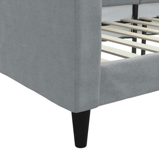Sofá-cama, Sofá conversível 90x200 cm tecido cinzento-claro Sofá-cama, Sofá conversível 90x200 cm tecido cinzento-claro