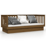 Sofá-cama, Sofá conversível 75x190 cm madeira de pinho maciça castanho mel
