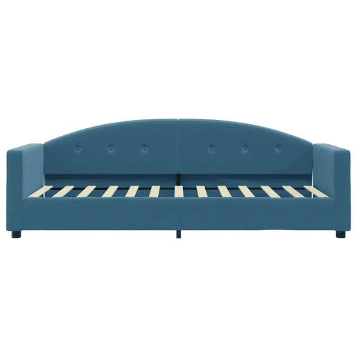 Sofá-cama, Sofá conversível com colchão 80x200 cm veludo azul