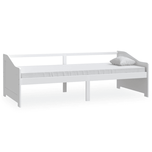 Sofá-cama, Sofá conversível de 3 lugares 90x200 cm madeira de pinho maciça branco Sofá-cama, Sofá conversível de 3 lugares 90x200 cm madeira de pinho maciça branco