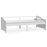 Sofá-cama, Sofá conversível de 3 lugares 90x200 cm madeira de pinho maciça branco