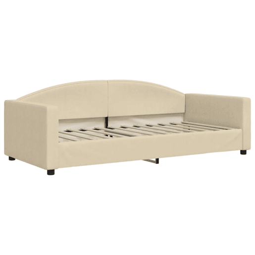 Sofá-cama, Sofá conversível 90x200 cm tecido cor creme Sofá-cama, Sofá conversível 90x200 cm tecido cor creme