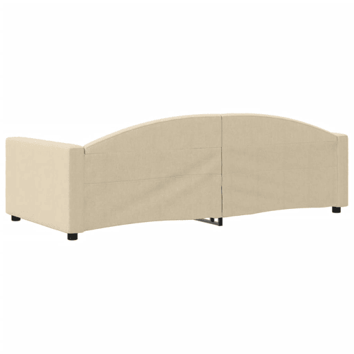 Sofá-cama, Sofá conversível 90x200 cm tecido cor creme Sofá-cama, Sofá conversível 90x200 cm tecido cor creme