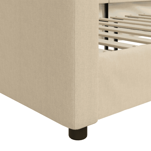 Sofá-cama, Sofá conversível 90x200 cm tecido cor creme Sofá-cama, Sofá conversível 90x200 cm tecido cor creme