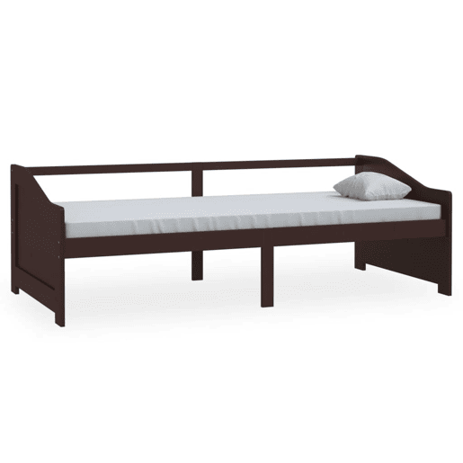 Sofá-cama, Sofá conversível de 3 lugares 90x200 cm pinho maciço castanho-escuro Sofá-cama, Sofá conversível de 3 lugares 90x200 cm pinho maciço castanho-escuro
