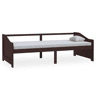Sofá-cama, Sofá conversível de 3 lugares 90x200 cm pinho maciço castanho-escuro