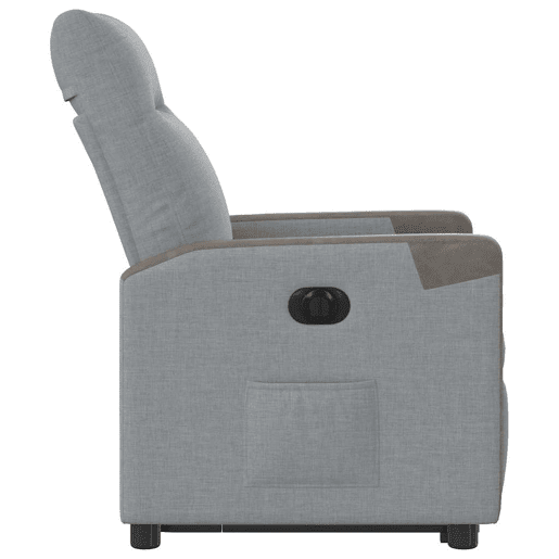 Poltrona reclinável - Poltrona relax elétrica tecido cinzento-claro Poltrona reclinável - Poltrona relax elétrica tecido cinzento-claro