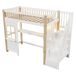 Cama alta para niños 251x105 Cama alta para niños 251x105 Natural/ Blanco